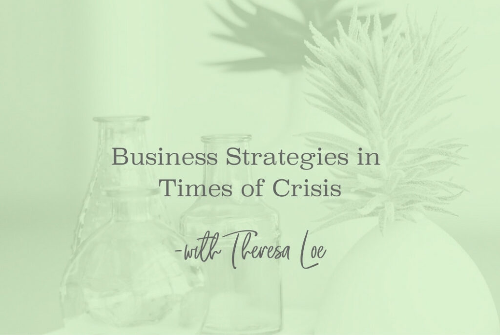 SS 101 Business Strategies in Times of Crisis- www.TheresaLoe.com