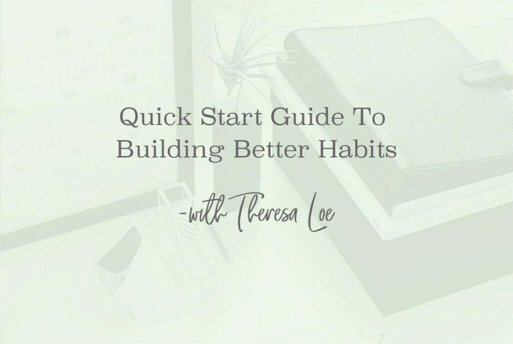 SS 147 Quick Start Guide To Building Better Habits - www.Theresa Loe.com